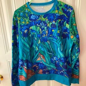 Van Gogh blue Iris sweatshirt